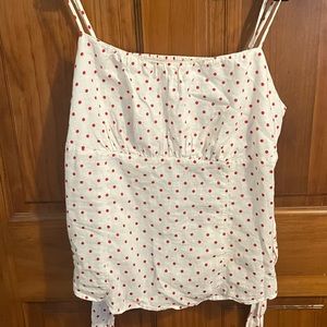 Anthropologie polka dot tank